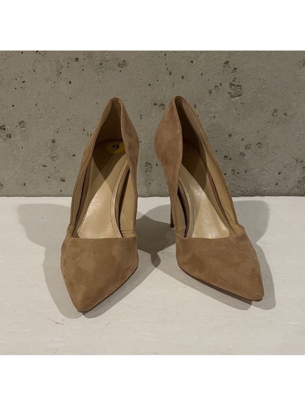 BCBGeneration Tan Faux Suede Damia Heels - Size 9